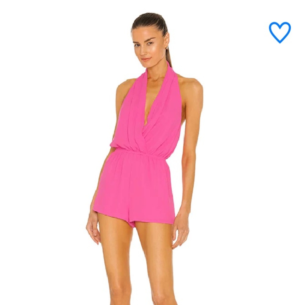 superdown Fuchsia Halter Romper